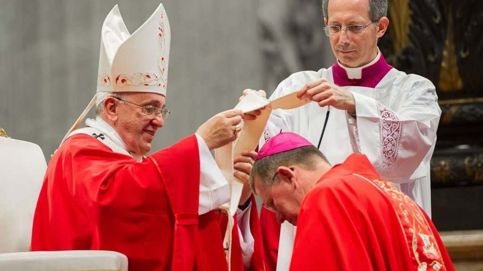Jaime Spengler (à direita na foto), presidente da Conferência Nacional dos Bispos do Brasil (CNBB), e o papa Francisco