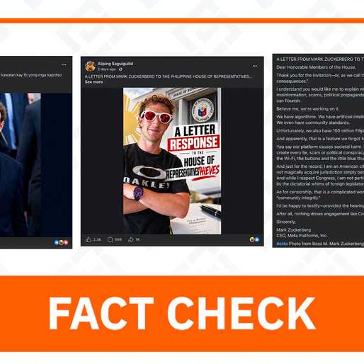 FACT CHECK: No letter from Meta’s Zuckerberg to House lawmakers on social media safety