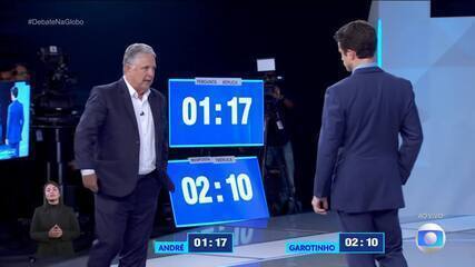 Debate RJ: André Marinho (Novo) pergunta para Anthony Garotinho (Republicanos) sobre transporte na Região Metropolitana