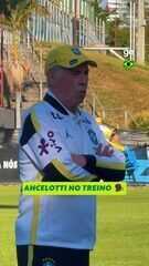 Ancelotti observa e orienta treino da seleção brasileira!