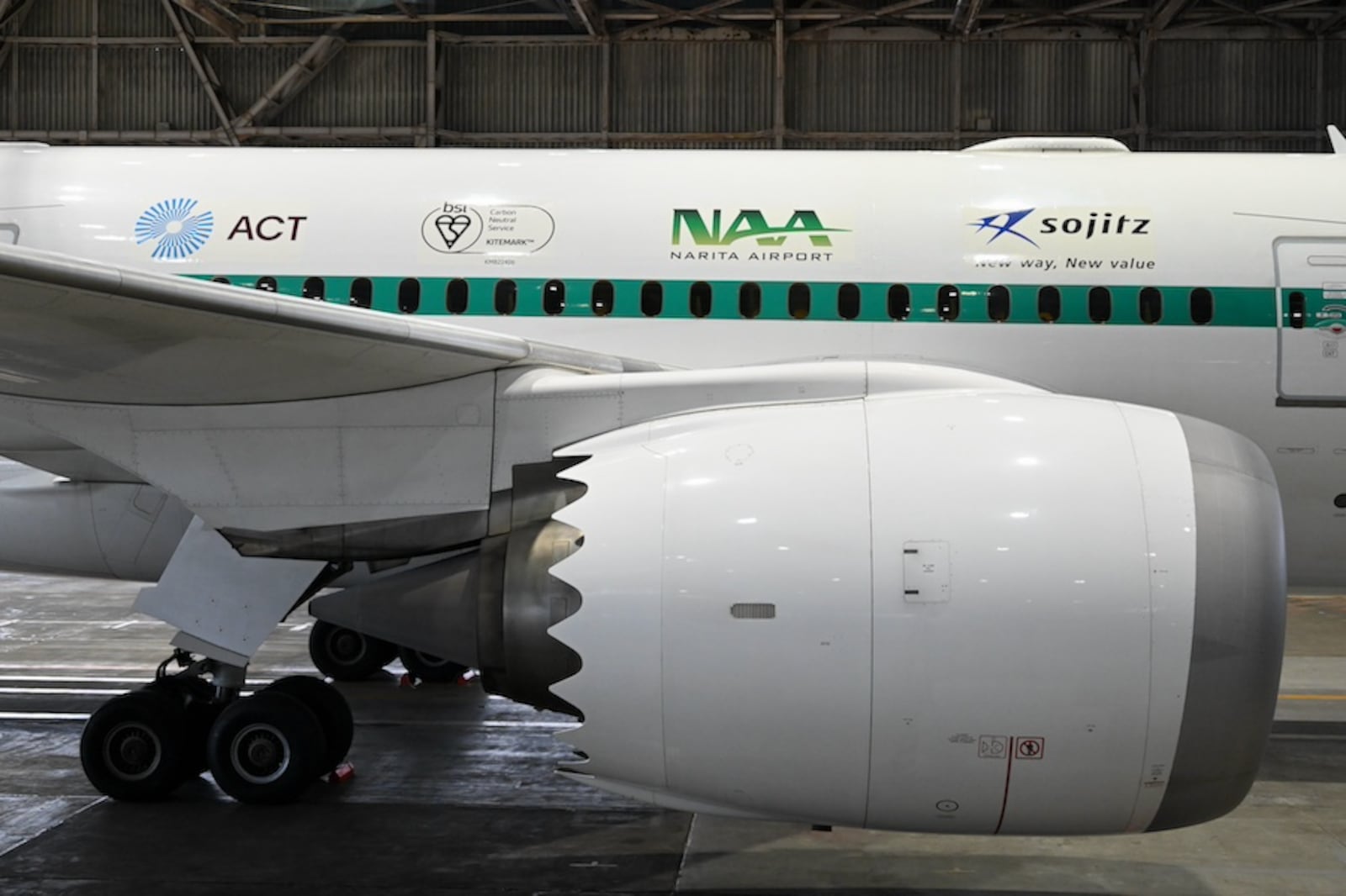 Aeronave tem logotipos das quatro empresas parceiras ZIPAIR