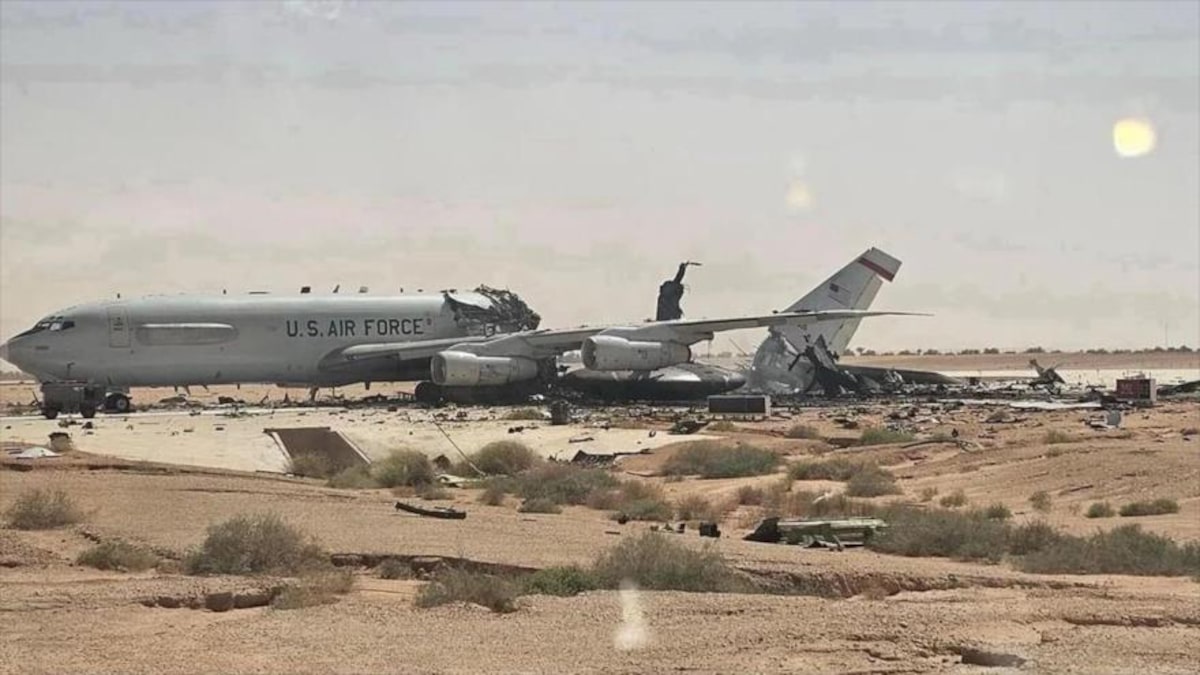 Avião partido ao meio: imagens mostram graves danos em bases dos EUA após ataques iranianos