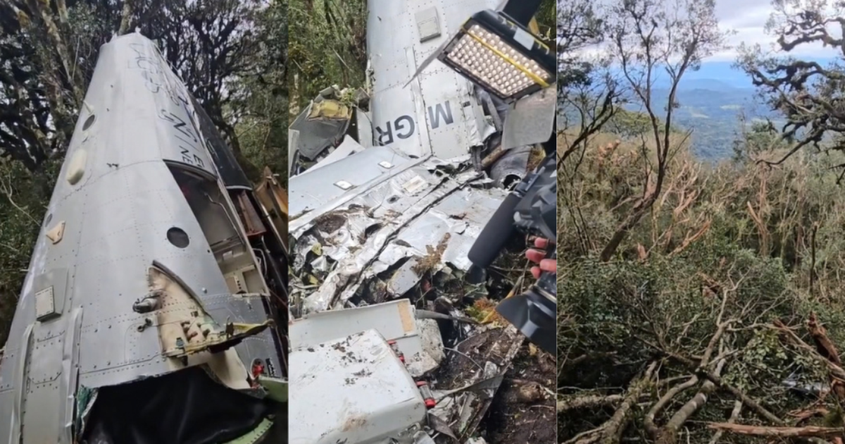 Cabine destruída, cauda partida, árvores arrancadas: o que mostram os destroços do helicóptero de Rick