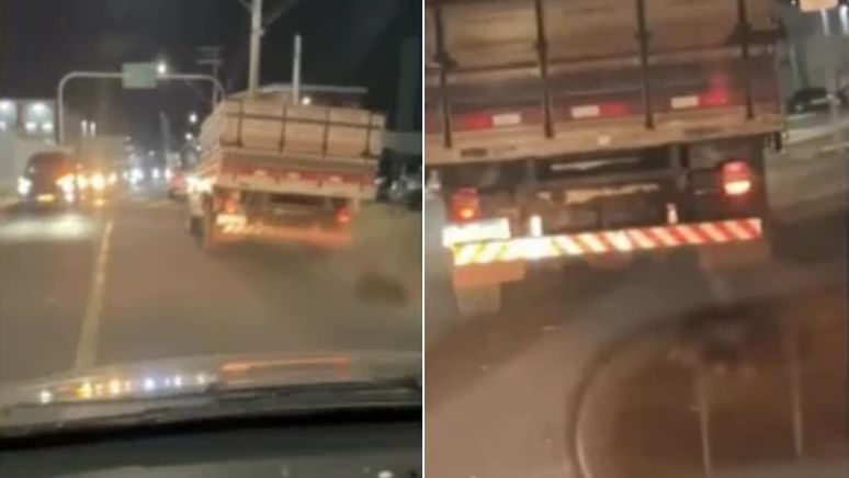 Caminhoneiro é filmado arrastando cachorro amarrado no veículo no interior de SP