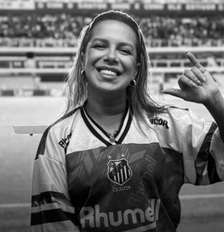 Naty Potira era fã incondicional do Santos – Foto: Reprodução / Instagram / Jogada10