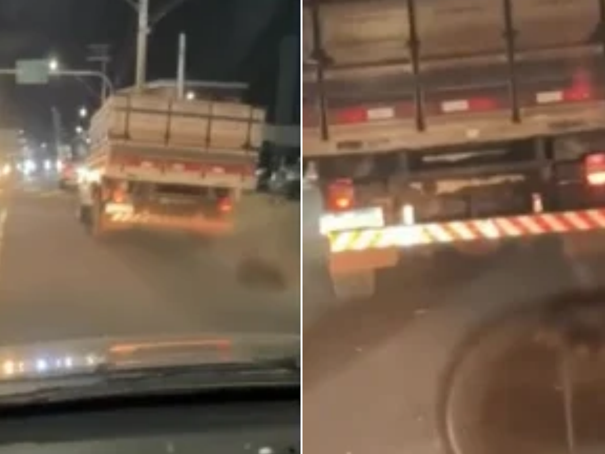 Caminhoneiro é filmado arrastando cachorro amarrado no veículo no interior de SP