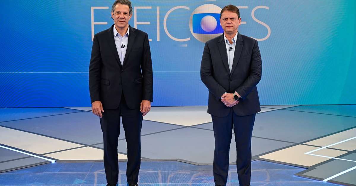 Inclusão de crianças com deficiência e situação fiscal são temas do segundo bloco de debate entre Tarcísio e Haddad na Globo; acompanhe ao vivo