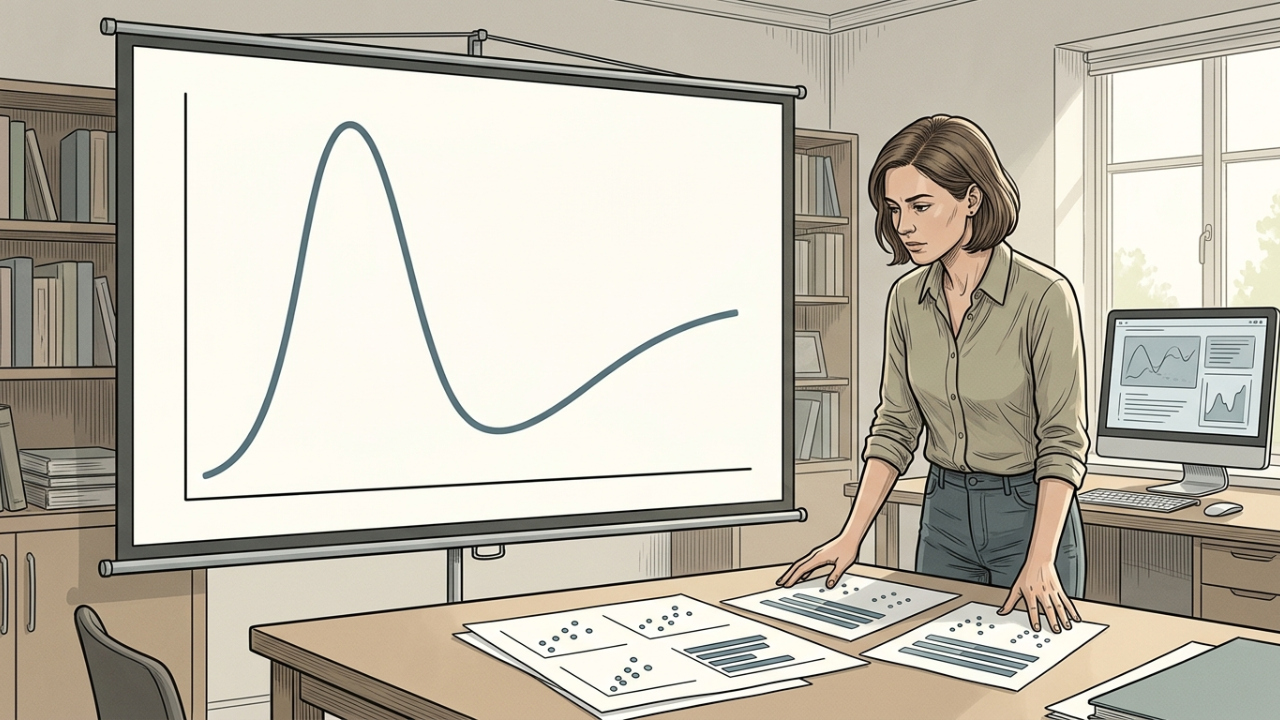 O gráfico famoso do efeito Dunning-Kruger que circula em apresentação corporativa não existe no estudo original, os autores nunca desenharam aquela curva, e o que eles mediram é mais simples e mais incômodo