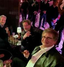 Paulo Gonet fumando charuto com Daniel Vorcaro Foto: Reprodução/P / Estadão