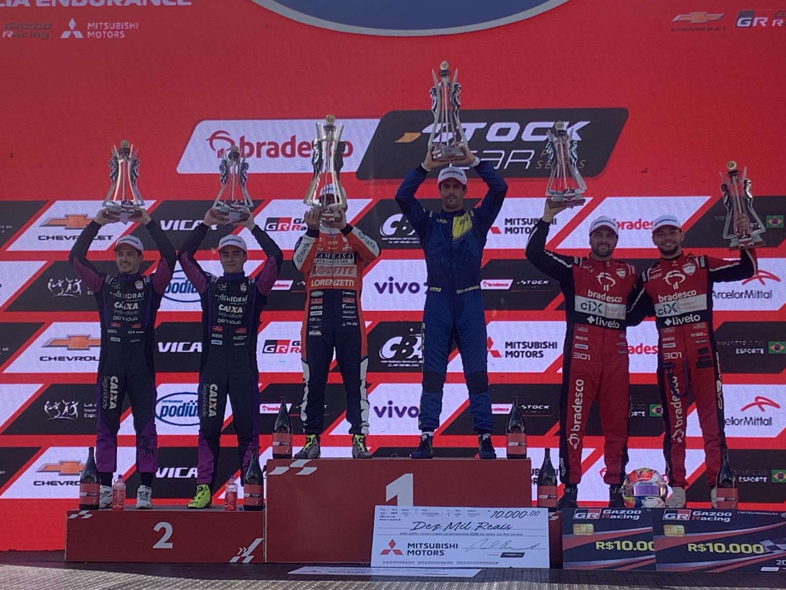 Pódio da Corrida Endurance da Stock Car