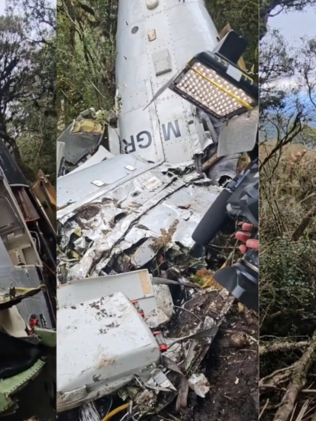 Cabine destruída, cauda partida, árvores arrancadas: o que mostram os destroços do helicóptero de Rick