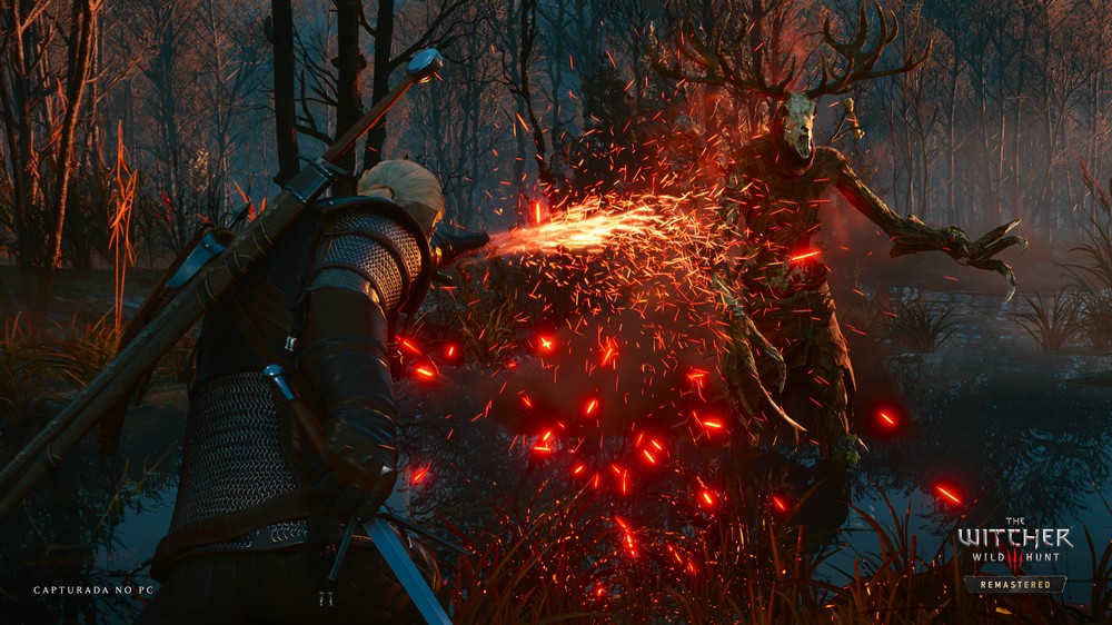 Efeitos visuais dos Sinais foram atualizados para The Witcher 3: Wild Hunt - Remastered — Foto: Divulgação/CD Projekt Red