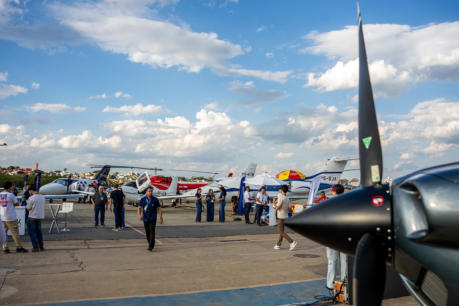Ao todo foram 19 aeronaves expostas e 46 marcas PlayP Brasil