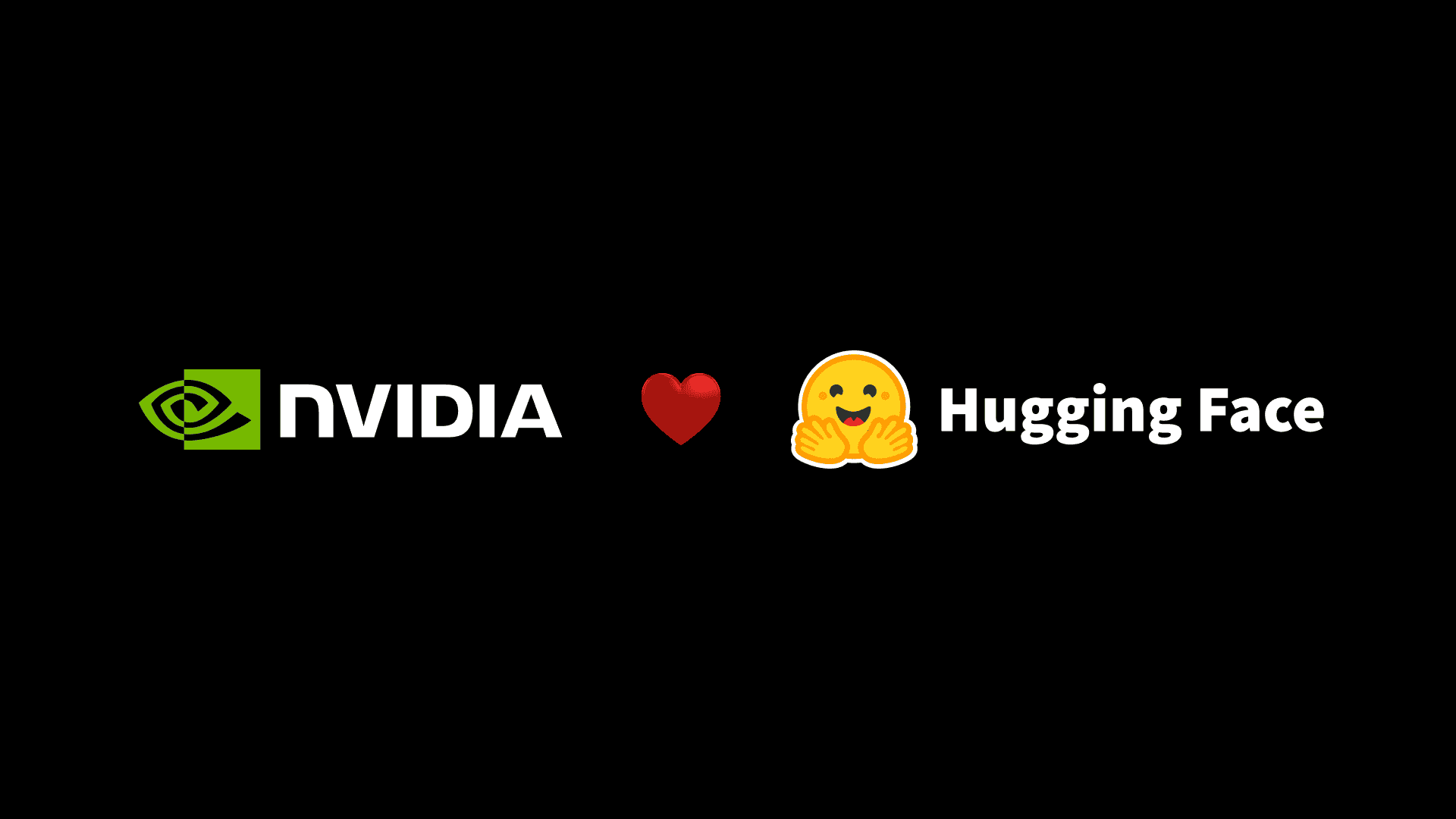 Logos da Nvidia e Hugging Face