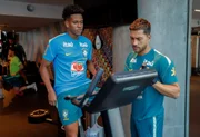 Estêvão em atividade da Seleção Brasileira