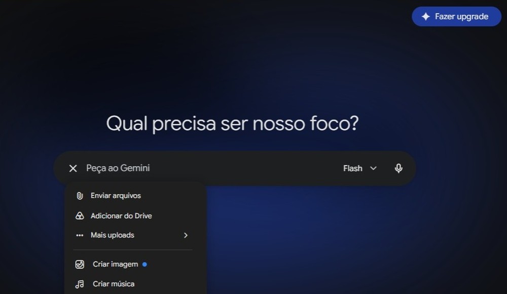 Anexe a imagem diretamente no chatbot do Gemini — Foto: Diedrich Bader/TechTudo