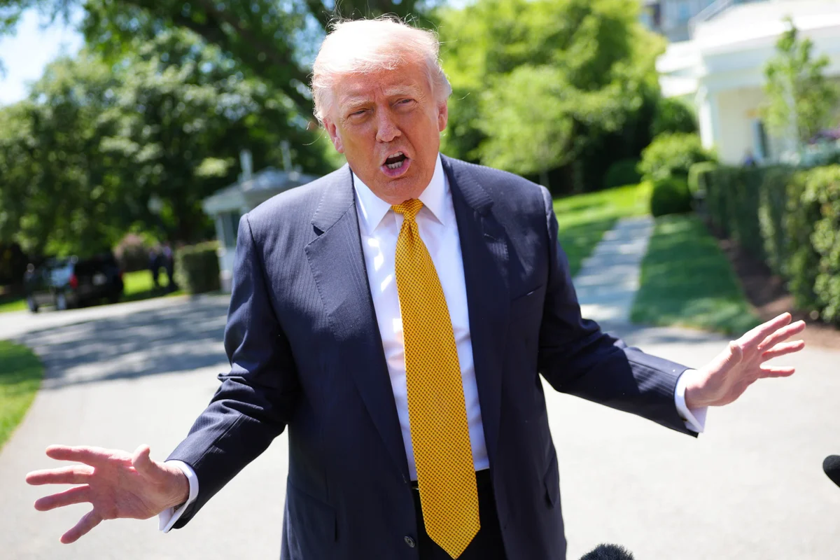Presidente dos Estados Unidos, Donald Trump durante coletiva - Metropoles