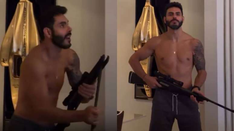 Rodolffo, da dupla com Israel, mata com tiro barata que estava dentro de casa: 'Não entra no meu quintal'
