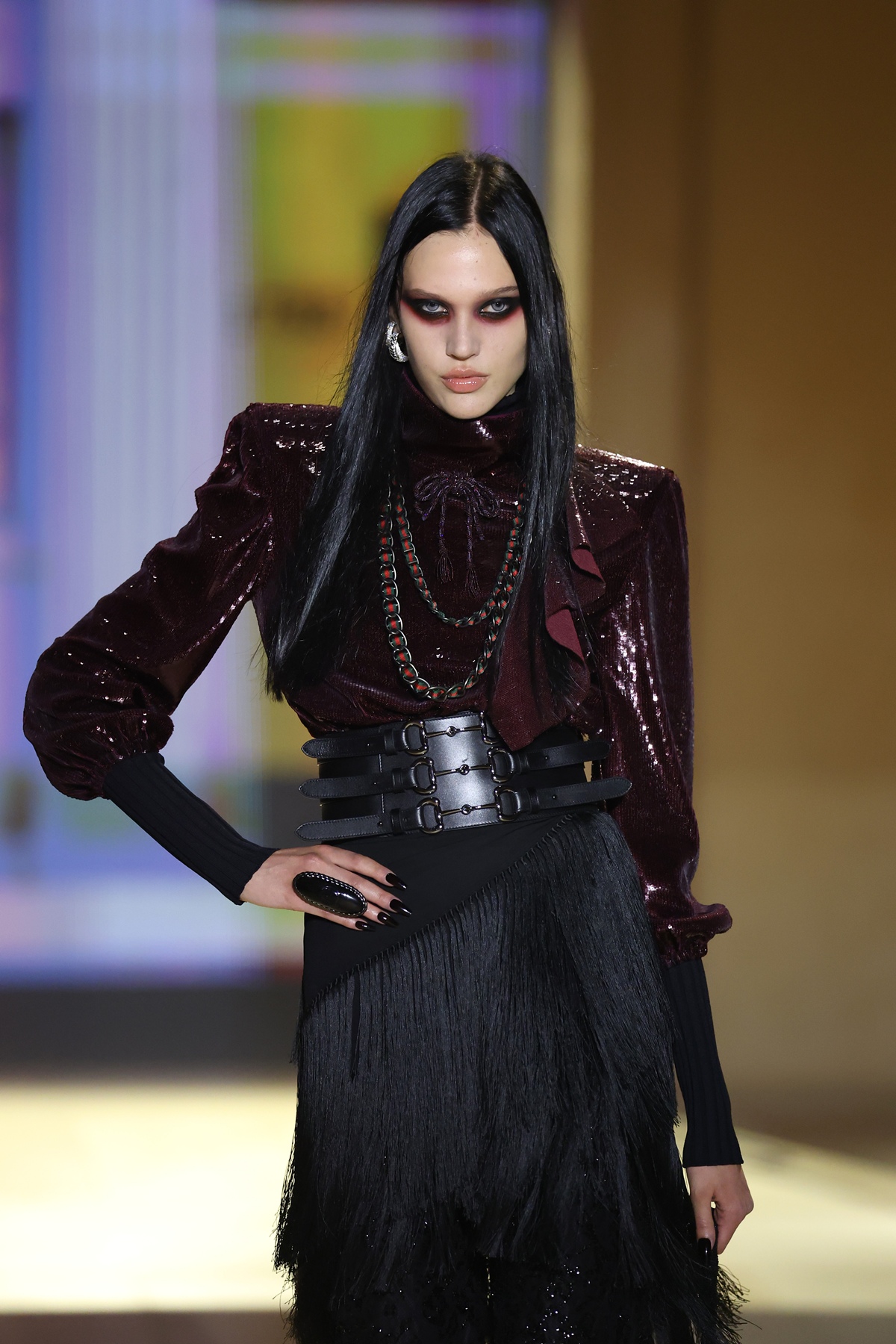 Animal print, grunge e all black ganham destaque na Semana de Moda de Milão