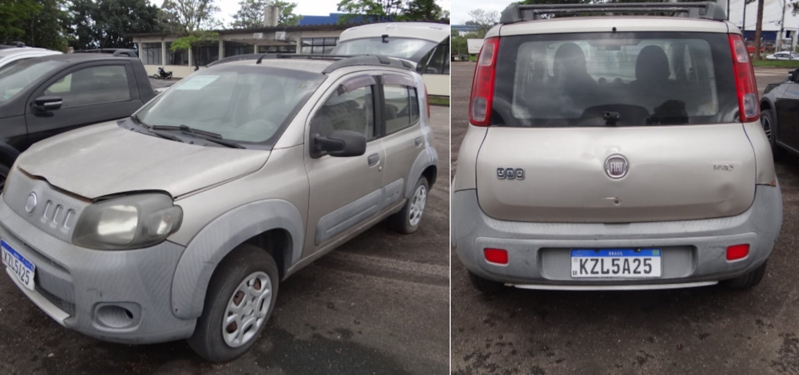 Se você não quer investir muito dinheiro, este Fiat Uno Way 1.0, ano e modelo 2011/2012, bege tem lance mínimo de R$ 2.500 Montagem/Montagem/Receita Federal