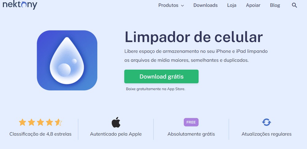Phone Cleaner for Media Files usa gestos de arrastar para limpar fotos e vídeos no iPhone — Foto: Reprodução/Nektony