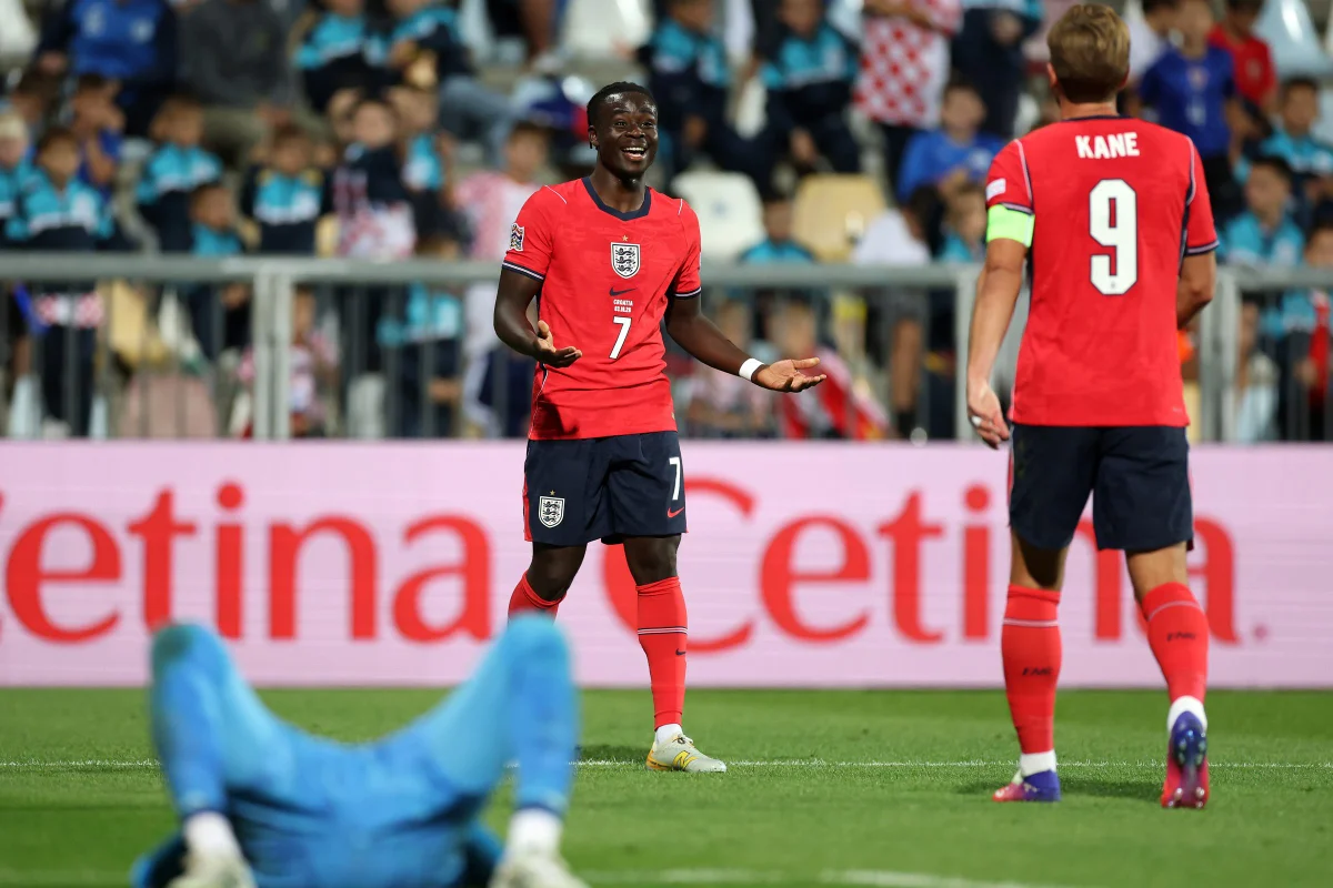 Inglaterra atropela a Croácia com show de Kane e Saka pela Liga das Nações