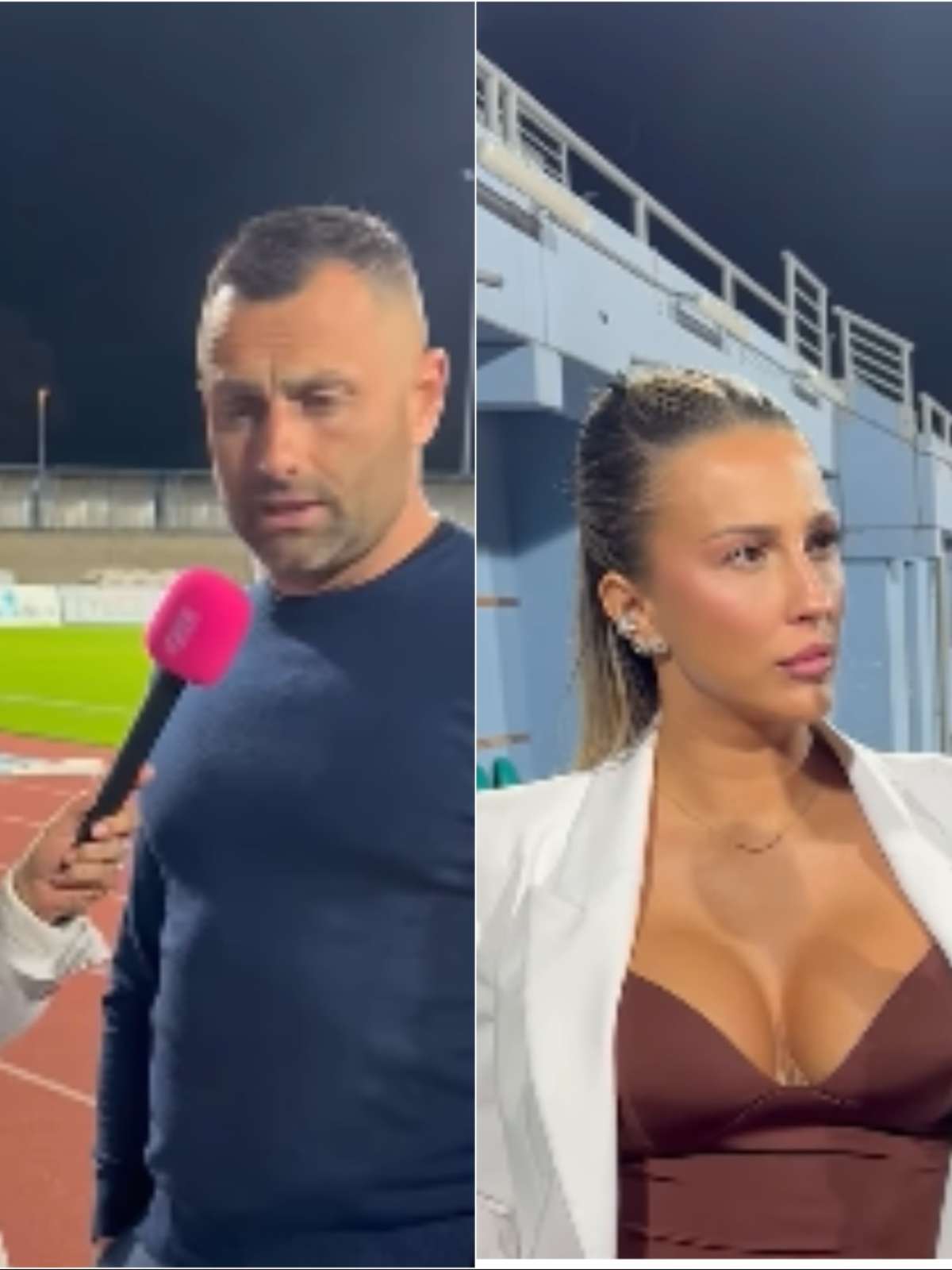 Técnico ignora decote de repórter, evita contato visual e entrevista viraliza: 'A esposa acompanha'