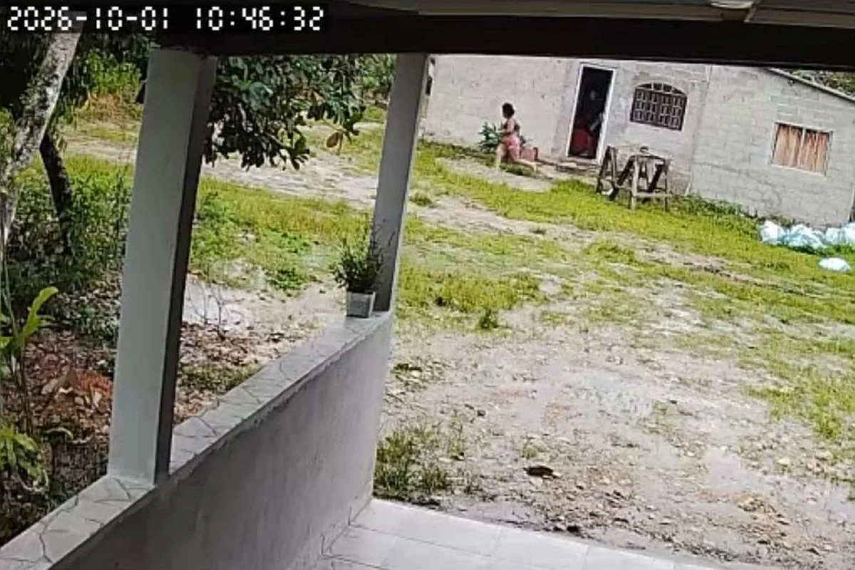 Imagem mostra grávida tentando fugir antes de ser morta pelo padrasto com um machado